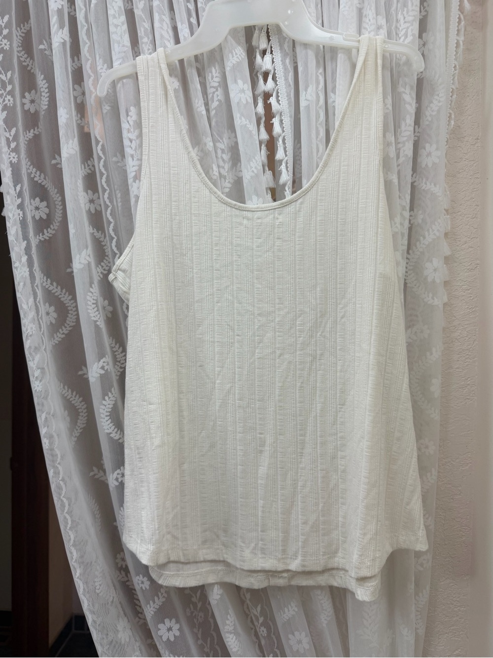 Maurices Cream Button-Front Ribbed Camisole - Picture 3 of 3